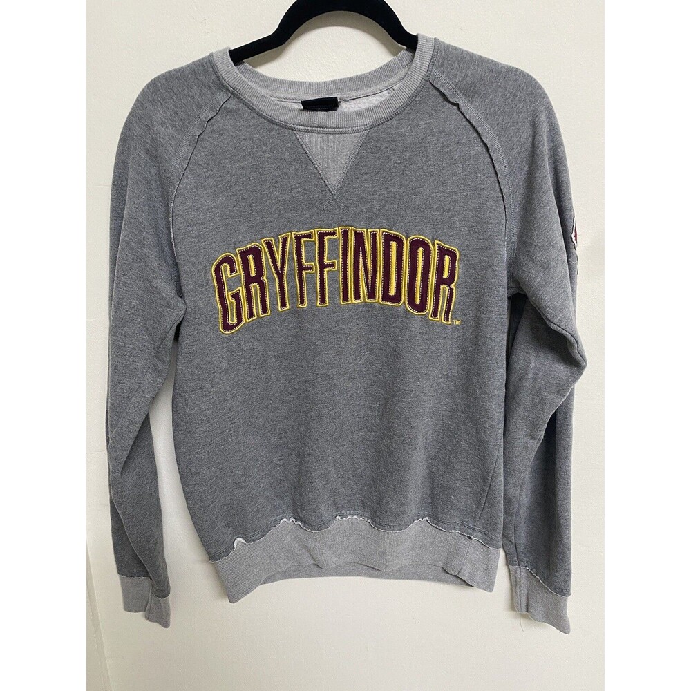 Wizarding World Of Harry Potter GRYFFINDOR Grey Crewneck Sweatshirt Women Small